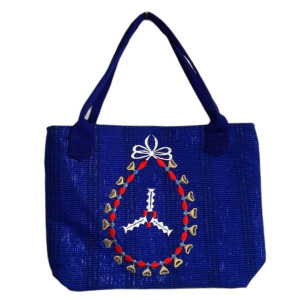 Naga Woven Blue Women Shoulder Bag in Ao Traditional Motif - Ethnic Inspiration